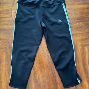 Adidas black running pants- size M